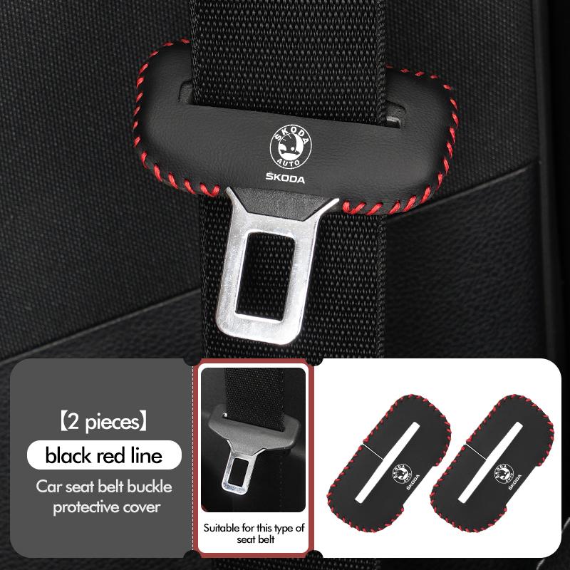 AAFO1 Car Styling Seatbelt Protector Clip Anti-Collision Anti-Scratch Cover Accessories For Skoda S Kodiaq Octavia 2 3 Yeti Karoq