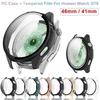 PC-Schutzhülle + Gehärtete Folie Für Huawei Watch GT6 46mm 41mm Anti-Drop Hartes Stoßfängergehäuse Smartwatch-Abdeckung
