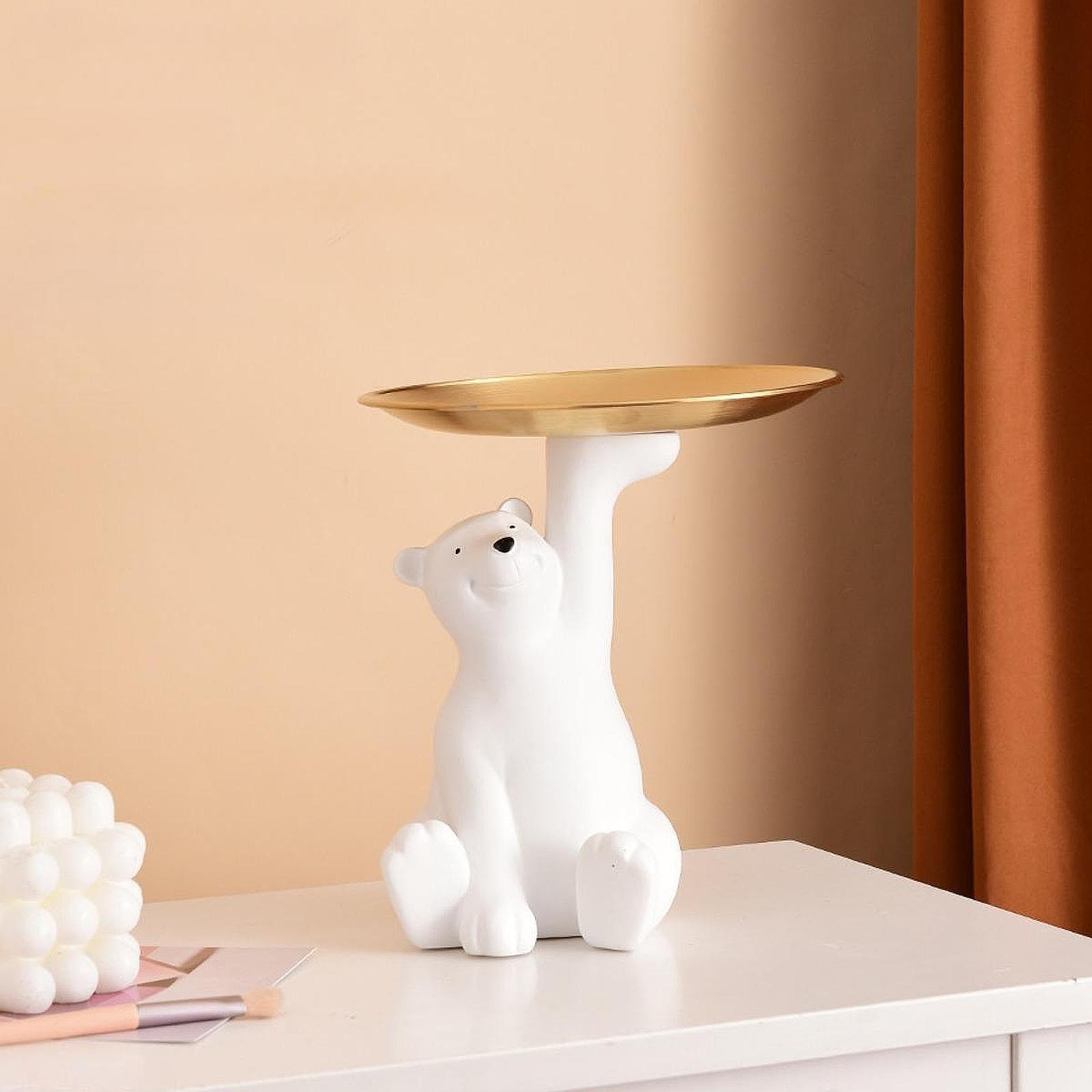 

Фигурка медведя Настольное украшение Подставка для хранения на столе Центральный элемент стола Ювелирные изделия