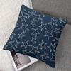 Navy Blue Gold-Line Star square Jacquard Pillow Cover for Sofa Office Waist Cushion Cover Home Decorative Pillowcase