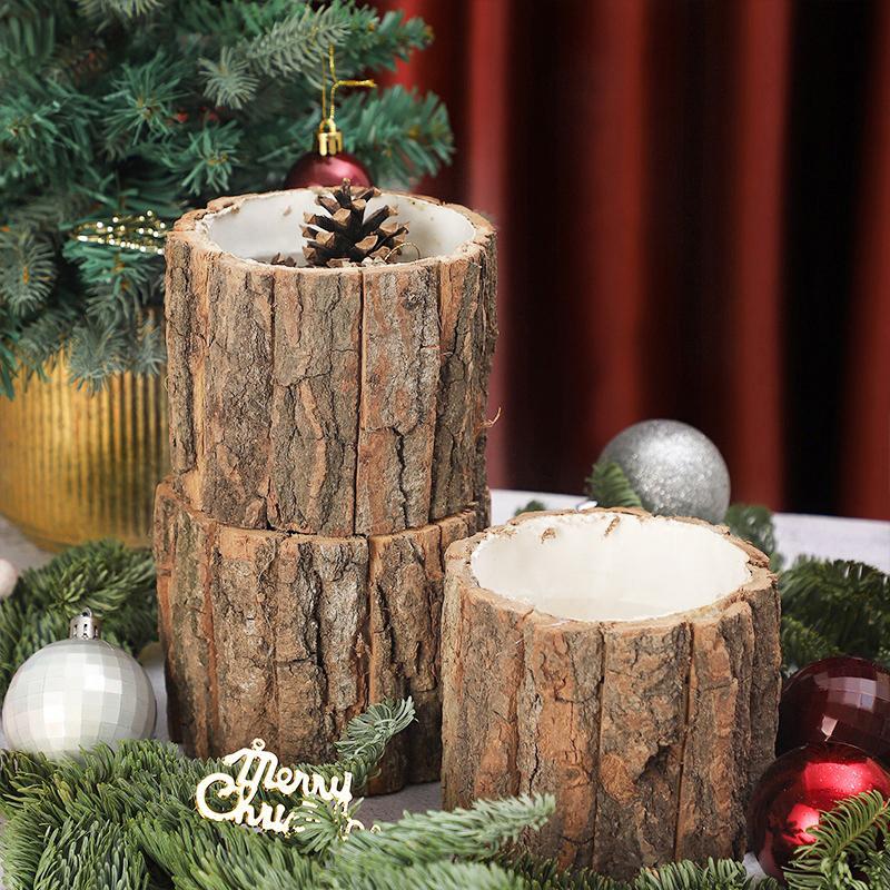 

Рождественский деревянный кол, дизайн плантатора, подсвечник, деревянный садовый цветочный горшок, комнатный горшок