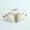 50 szt. Bawełniana Juta Torebka na Biżuterię Małe Naturalne Płócienne Torebki na Naszyjnik Kolczyki Pierścionek Saszetka Ślubna Boże Narodzenie Impreza Cukierki Prezent
