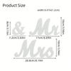 3pcs/set Wooden Mr & Mrs Sign Decoration For Wedding Party, Ceremony Check-In Desk, Dining Table, Suitable For Home, Hotel Decor