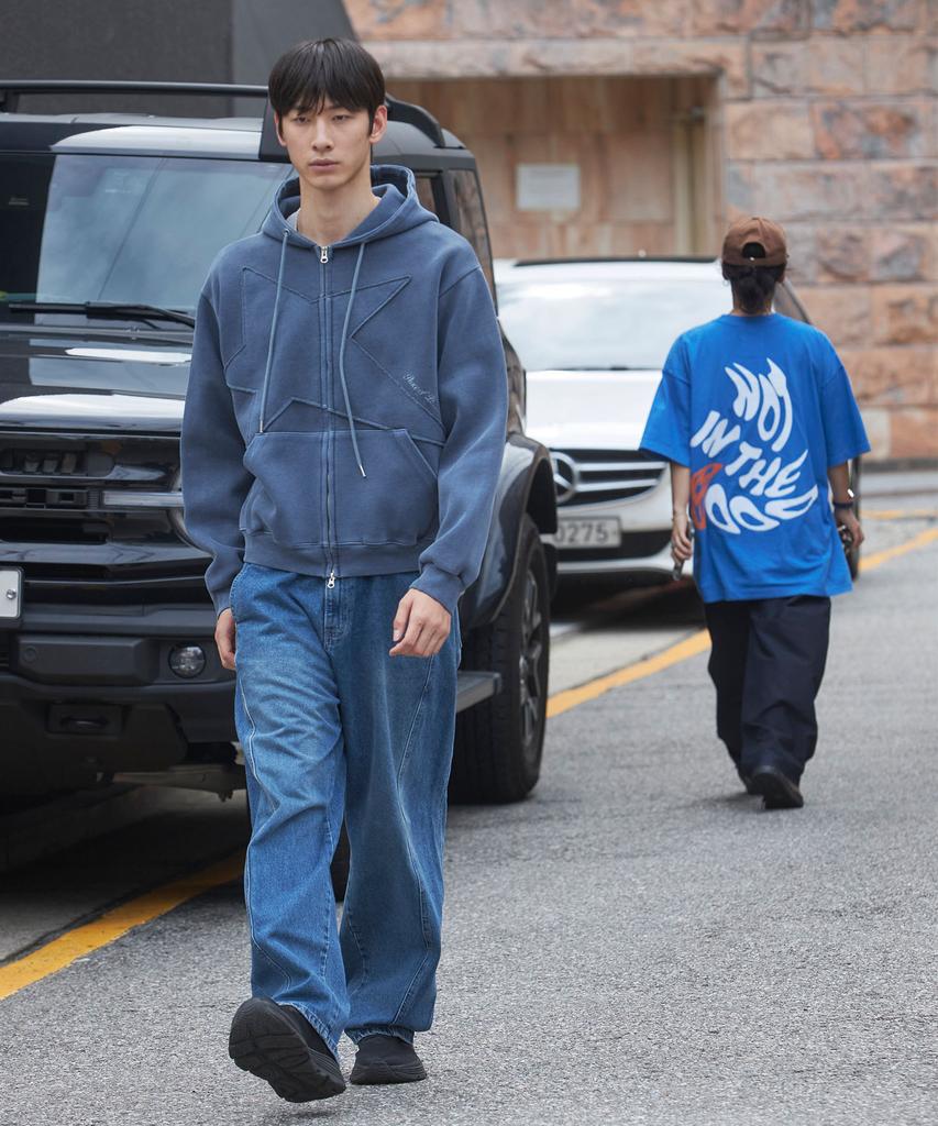 Pol Star Pigment Zip-Up Hoodie_Blue