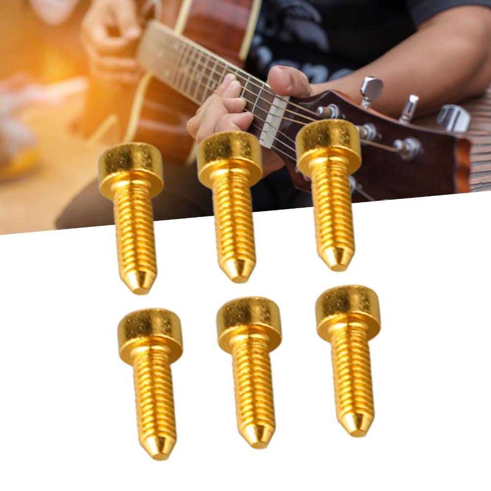 6PCS Metal Guitar Hex Head Screws Black Golden Silver Guitar Mounting Screws Electric Guitar
