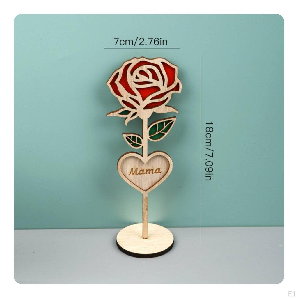 Mama Blossom Table Decor Mother's Day Gift Wooden Figurine 3D Layered