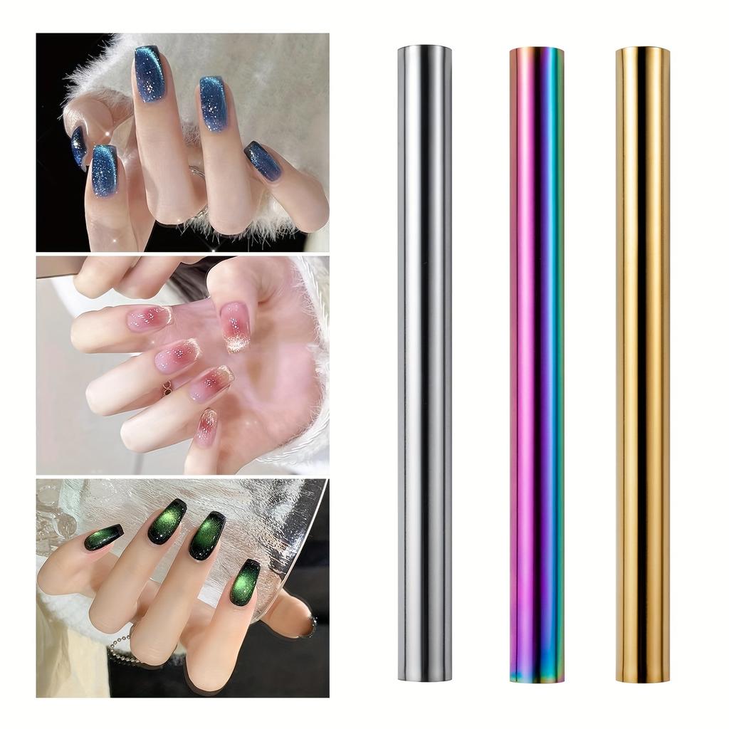 YIKOOLIN Super Long Double Head Nail Magnet Tool Pens Magnetic Cat Eye Gel Polish Nail Art Kit for DIY Salon Studio Or Home Use