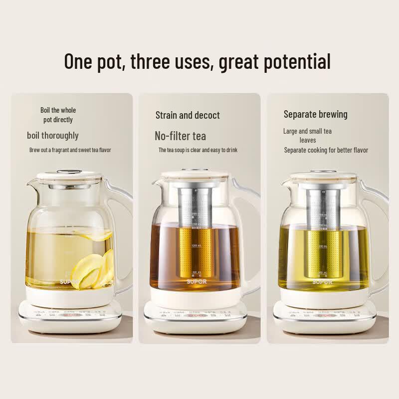 SUPOR 2L Smart Health & Wellness Kettle with Keep Warm CN Plug (adapter Included)