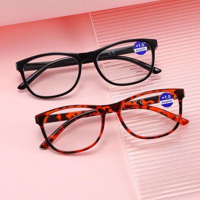 Unisex HD Blue Light Blocking Square Reading Glasses for Seniors
