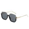 Half Square Frame Oversized Sunglasses Women Men Brand Design Fashion Shades Trendy UV400 Sun Glasses Trendy Ins Metal Eyewear