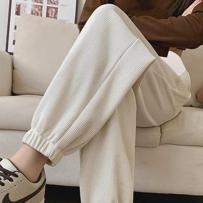 Jambiere de maternitate din catifea din bumbac chenilia europeană – pantaloni de sport de iarnă groși, de slăbit