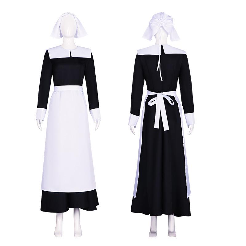 Wednesday Addams Cosplay School Uniform Halloween Costume for Women