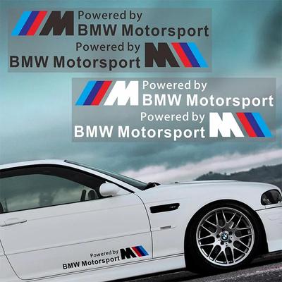 2 PCS M Motorsport Sticker Car Side Door Reflective Sticker For BMW X1 X3 X5 X6 M3 M5 M6 E46 E39 E90 E60 E36 Car Styling