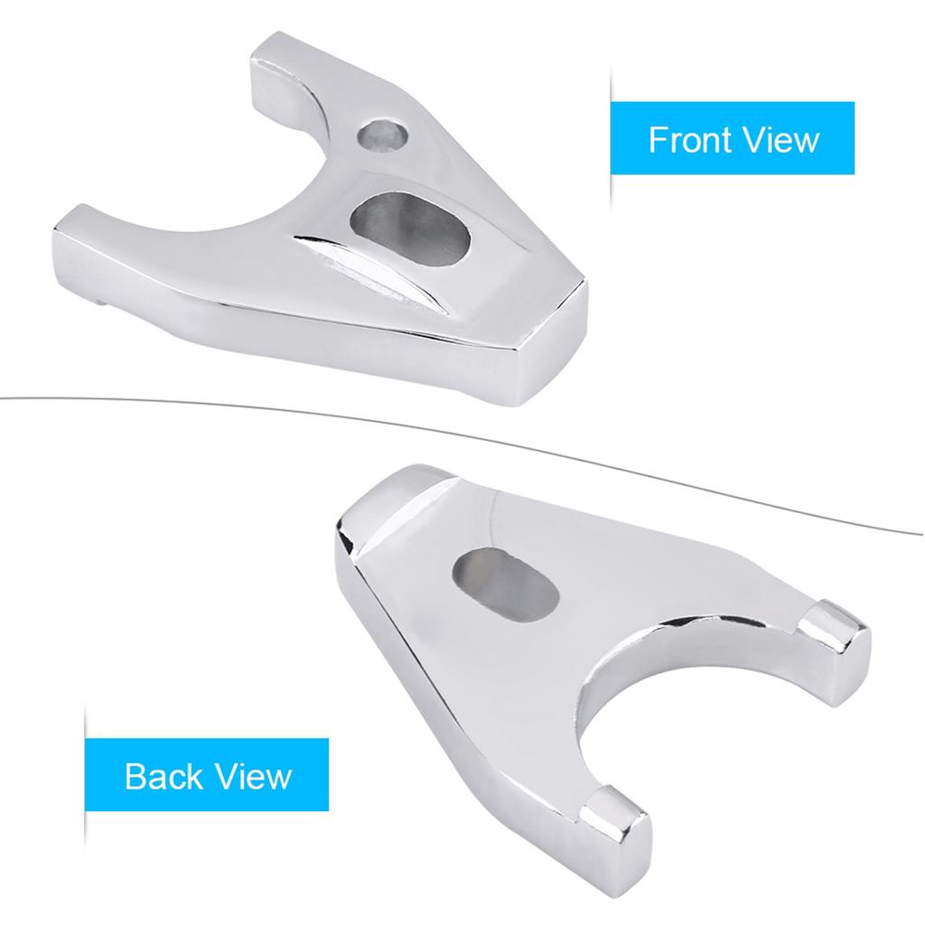 Chrome Billet Aluminum Distributor Clamp Hold Down with Screw Replacement for Chevy SBC BBC SB BB HEI Electronic