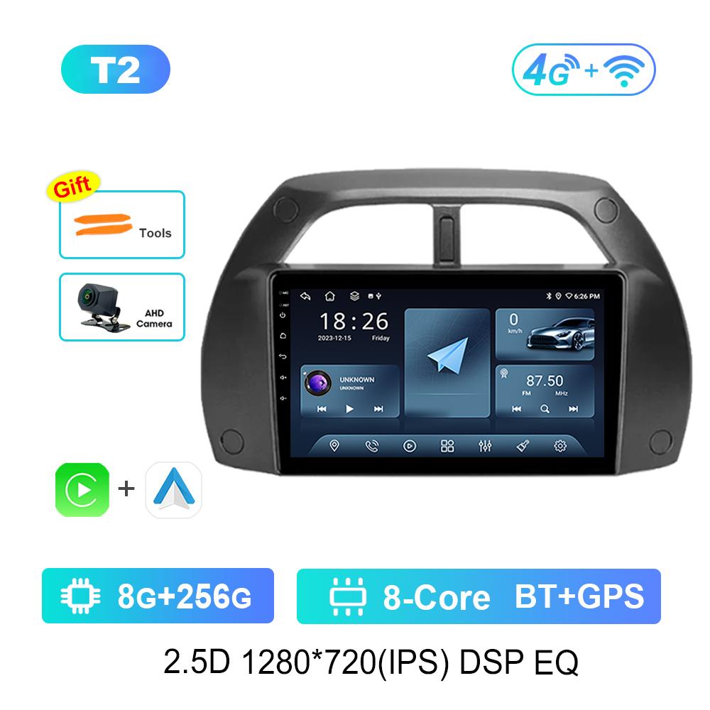 Android OS 9'' for Toyota RAV4 2 CA20 CA20W XA20 2000 - 2003 BT GPS Navi WiFi Car Audio Multimedia Player DSP Stereo IPS Screen