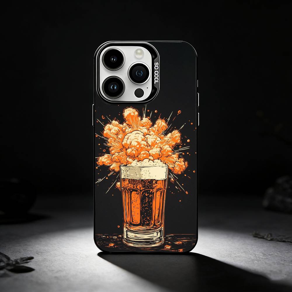 

Beer Alcohol CHEERS Phone Case For iPhone 17,16,15,14,13,12,11 Plus,Pro Max,XS,Colored silver phone case iPhone11PROMAX