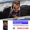 Horror Ghost Doll Car Sticker Auto B-pillar Car Center Column Decor Cover Scratches Waterproof Sunscreen Vinyl Decal Accessories