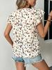New Popular Casual Printed V-neck Shirt and Top