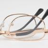 Portable Folding Reading Glasses Men Women Oval Metal Frame Presbyopic Magnifying Glasses Male Female Eyewear with Case