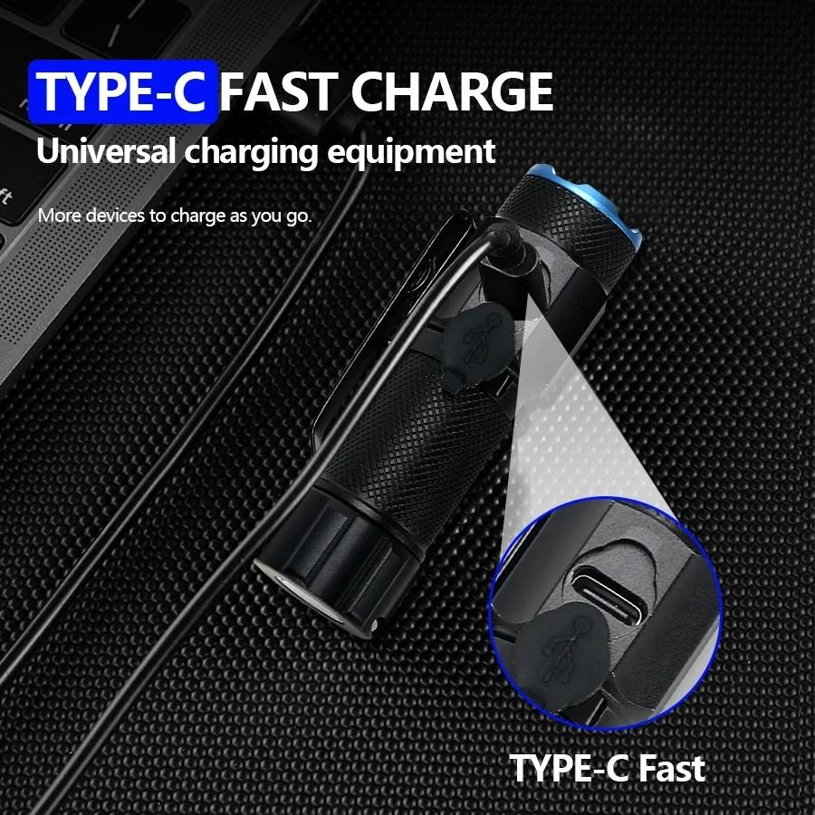 Ultra Strong LED Flashlight USB Rechargeable Tail Magnet Repair Work Light Waterproof Outdoor Camping Fishing Lighting Lantern