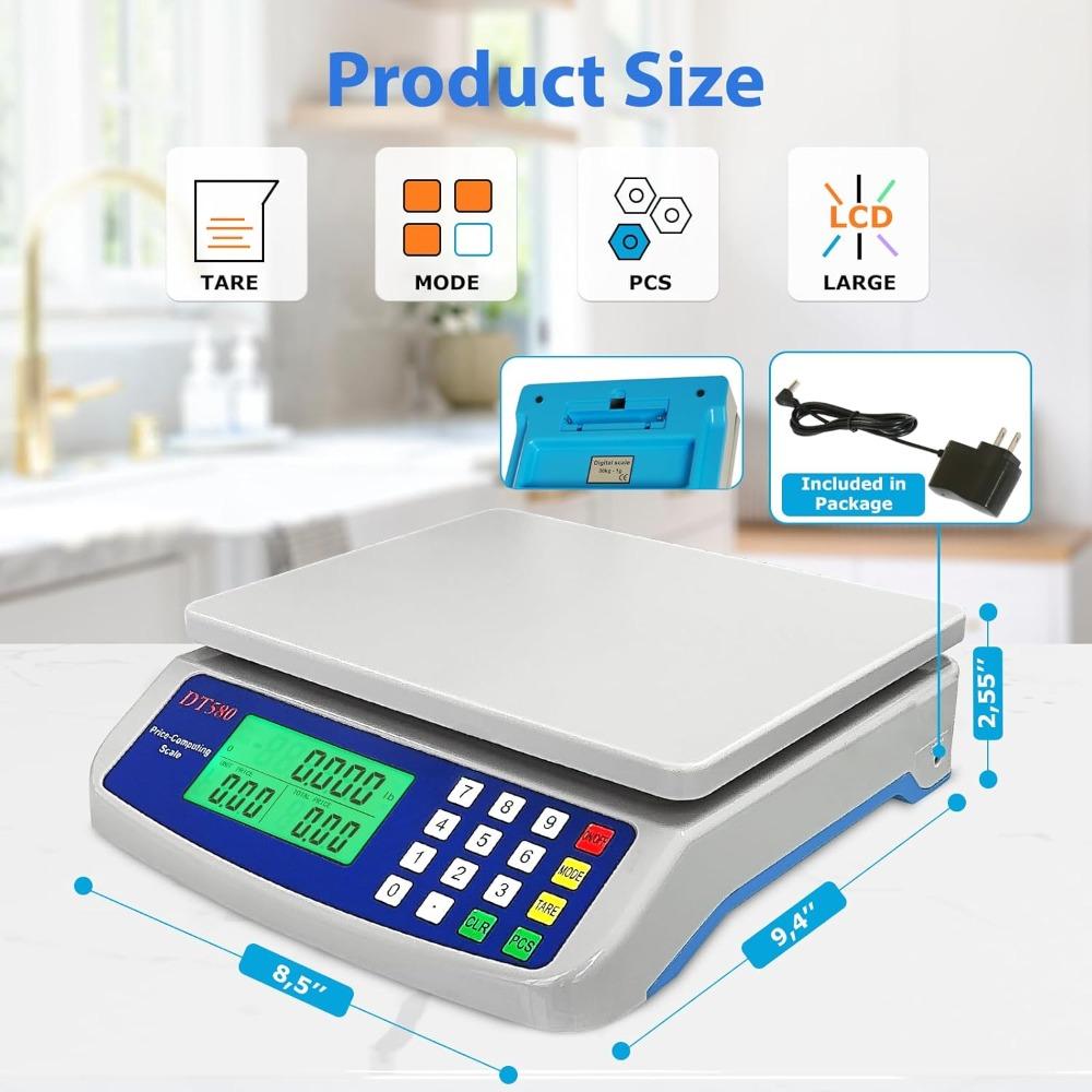 30KG/1G Electronic Counting Scale LCD Display Digital Scale Kitchen Scale Food Scale Weighing Platform Scale Kitchen Tools