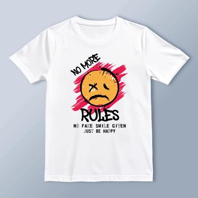 "No More Rules" Grunge Streetwear T-Shirt | Edgy & Bold Graphic Tee | Unisex Cas