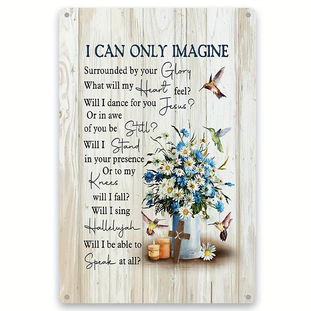 

Vintage Metal Tin Poster Dear God Psalm Bible Metal Tin Signs Posters Plate Religious Home Decoration for Cafe Clubs Home Church 20x30cm