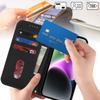 Stand Case for iPhone 14/13 Litchi Texture Leather Flip Phone Cover with Strap/Wallet
