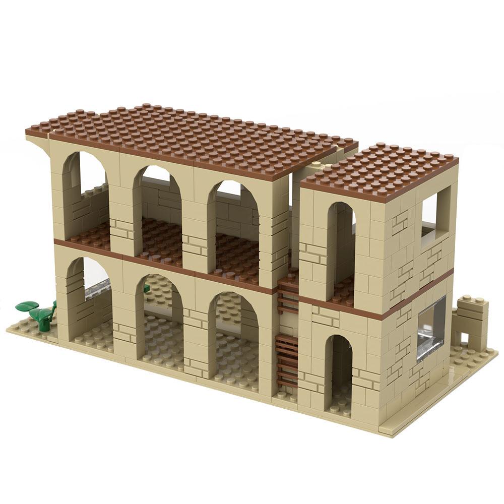 Bai Fen Bai Dolls And Toys Boys Moc Street View House Building Model Assembled Building Block Toys Adult Toy Birthday Gifts