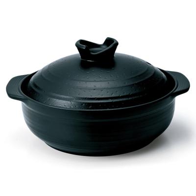 Miyabi Earthenware Size X X 11 Cm Hard Direct-Fire Pot, 6.5, Black, 22.7 19.5 (H), Porcelain, T-974957