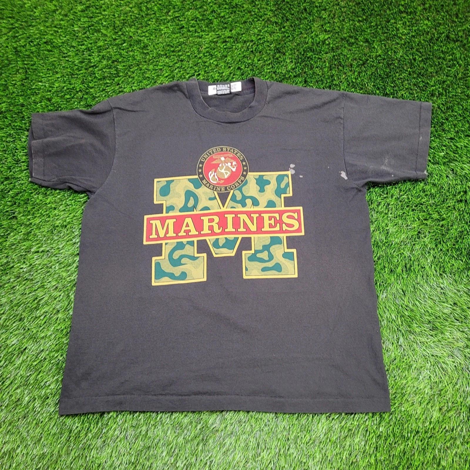 Vintage 80s United-States Marine Corps Shirt XL 23x27 Black S