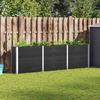 Raised Garden Bed Gray 300 x 50 x 91 cm WPC