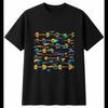 Colourful Barbell Mens T-Shirt Retro Black 100% Cotton Vintage Printed Classic