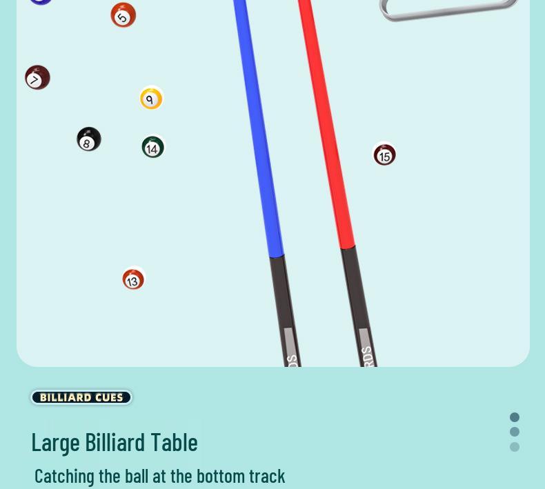 Billiard Table with Automatic Ball Return - Large Indoor Model for Parent-Child Interaction and Children's Simulation Play