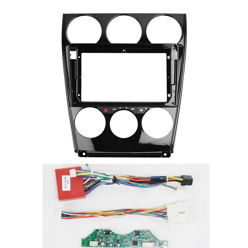 QSZN 9 Inch Car Frame Fascia For Mazda 6 2004-2015 Big Screen Installation Dash Player Panel Frame 2 Din Head Unit Fascia