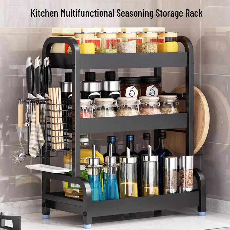 Yunshuang 3-Tier Kitchen Countertop Corner Spice Rack