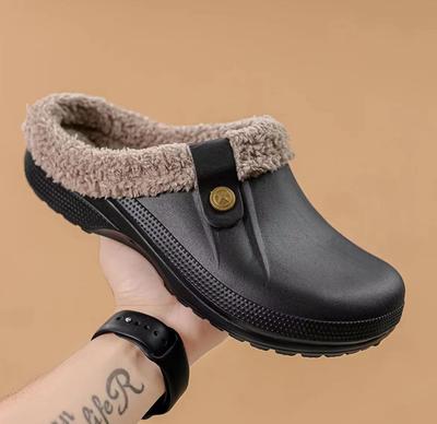 Pantofole calde da casa per donna uomo pantofole morbide in peluche zoccoli da donna pantofole in cotone antiscivolo impermeabili da esterno 46-47