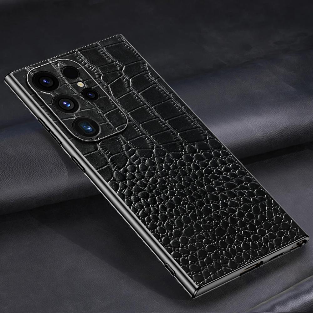 

Чохол для телефону з натуральної шкіри для Samsung Galaxy S 24 S24 Ultra S24ULtra Luxury Protection Cover For Galaxy S24 Ultra