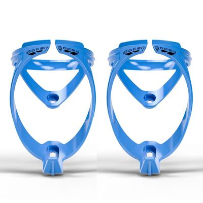 Geartle Sport Bottle Cage, Ultra-Lightweight and Soft, Bicycle Drink Holder for Road Bikes and Cross Bikes, 23g, Set of 2 (Blue)