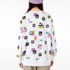 Puma All-Over Logo Print Loose Crew Neck Sweatshirt Women Tops White 535348-02