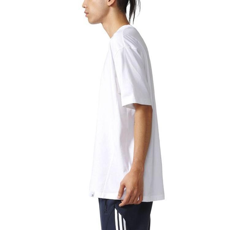 Adidas Originals Trefoil Reflective Cross Pattern Short Sleeve T-Shirt Men Tops White BQ3054