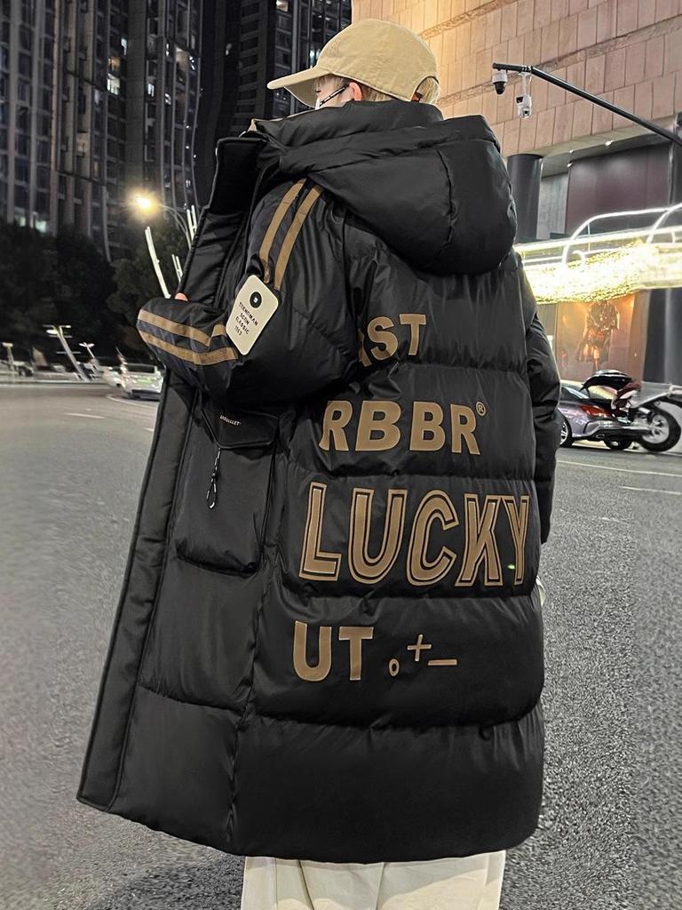 Men's Youth Mid-Length Down Jacket - Winter Thickened Coat for Junior and High School Students