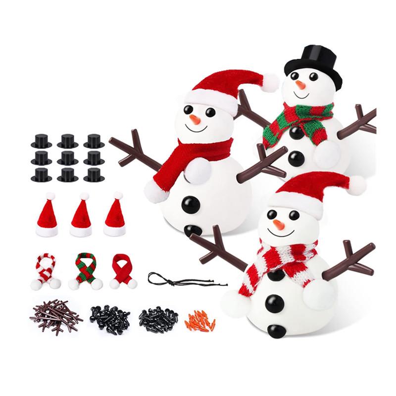 Children's DIY Snowman Kit - Winter Party Craft with Christmas Hat & Stocking