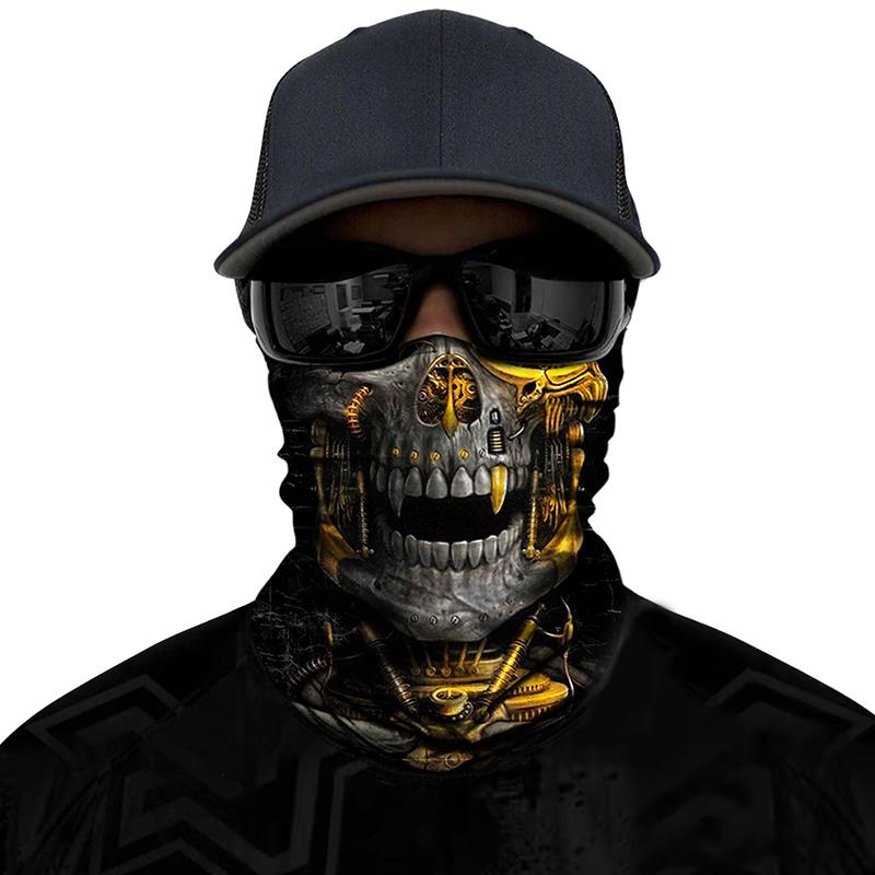 1Pc Bandanas Motorbike Headband Skull Polyester Scarves Face Shield Cycling Face Masks Motorcycle Biker Mask