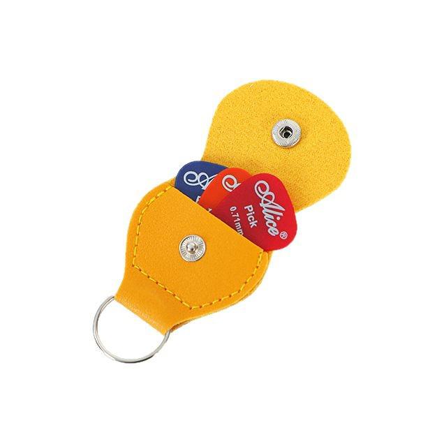 PU Leather Keychain Plectrum Storage Bag - Multi-color Options with Customizable Logo