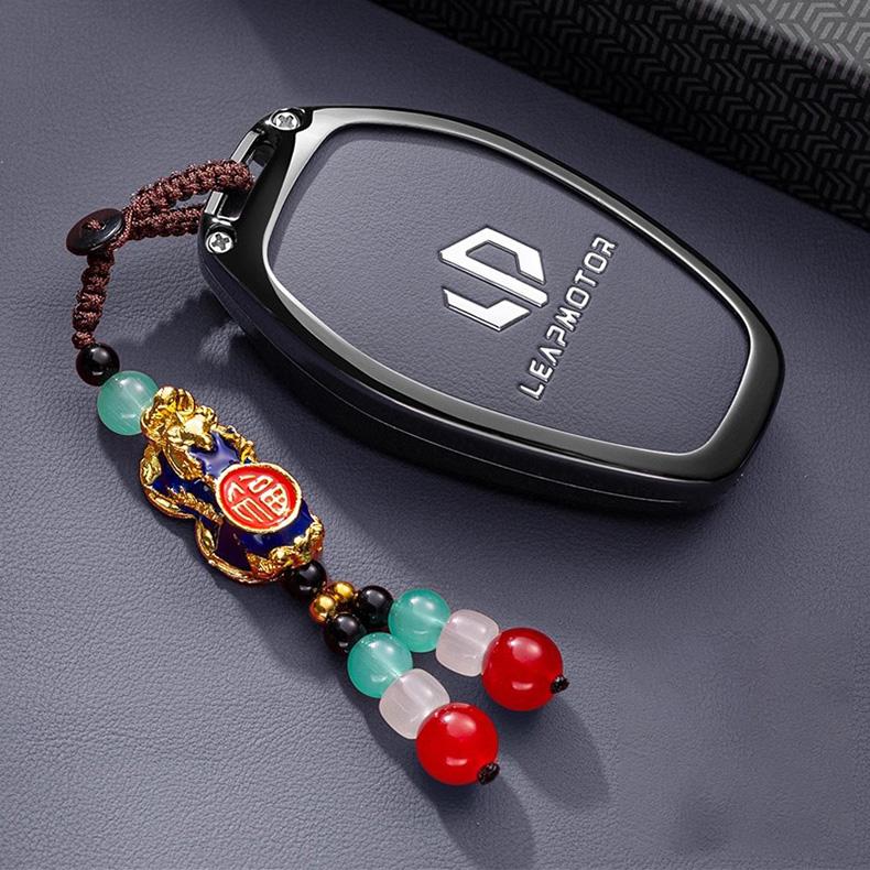Zinc Alloy Car Key Case Fob For Leapmotor T03 Accessories Leap Motor Keychain Remote Decoration Cover Shell Housing Ring