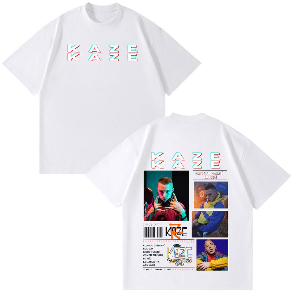 Rapper Kaze R New Fashion Album Print Tshirt Unisex Unisex Casual Tshirt Shortsleeved Cotton Hiphop Punk Oversized Tshirts Tops
