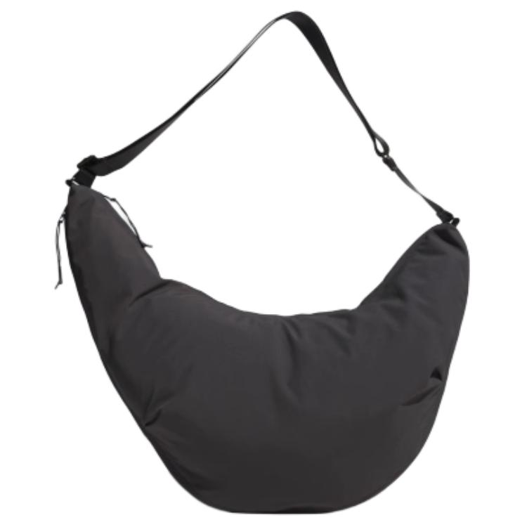 Adidas Recycled Polyamide Shoulder Bag, Crossbody Bag Regular Unisex Carbon Black Adidas JM3400