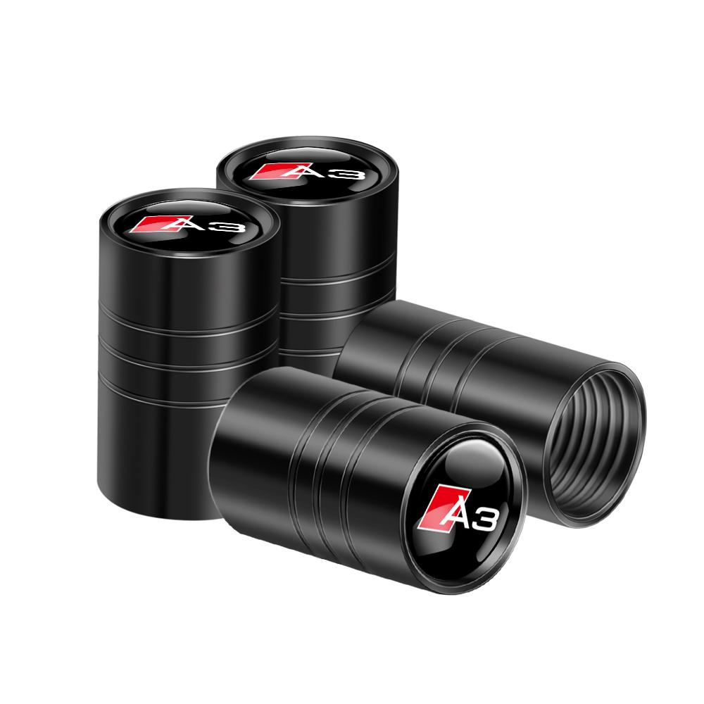 4pcs Metal Car Wheel Tire Valve Cover Stem Dust Protection Accessories for AUDI RS S SLINE quattro A1 A4 A3 A6 Q3 Q7 TT Q1 Q2