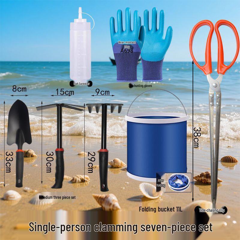 Tide-Chasing Clam & Crab Digging Rake Set: Dual-Use Beach & Garden Tool